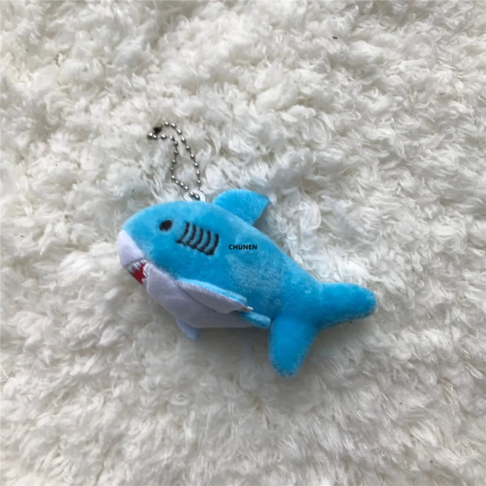 EZ 3Colors- 8CM Shark Plush Toy , Small Accessories Plush Shark Doll