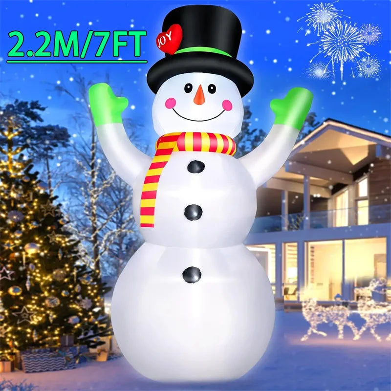 EZ Backpack Santa Claus Christmas Decoration Inflatable Toys With LED Light 1.8M Inflatable Model Holiday Gift Indoor Outdoor Decor