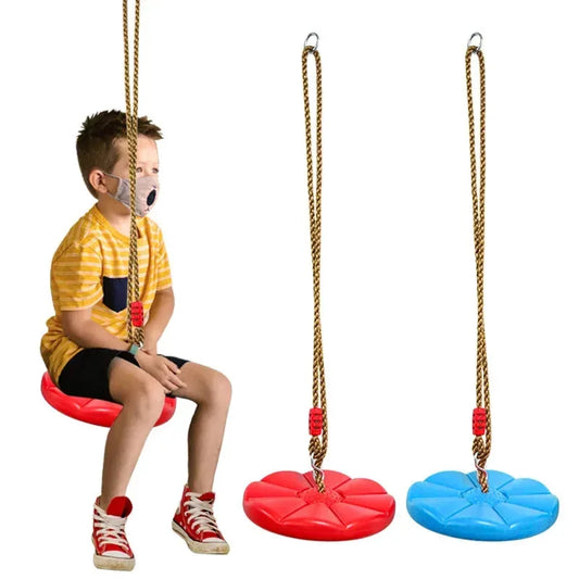 EZ Children's Disc Swing Kid Indoor and Outdoor Sports Red Blue Thickened Octagonal Petal Swing Hanging Swing Toys Rocking Chair