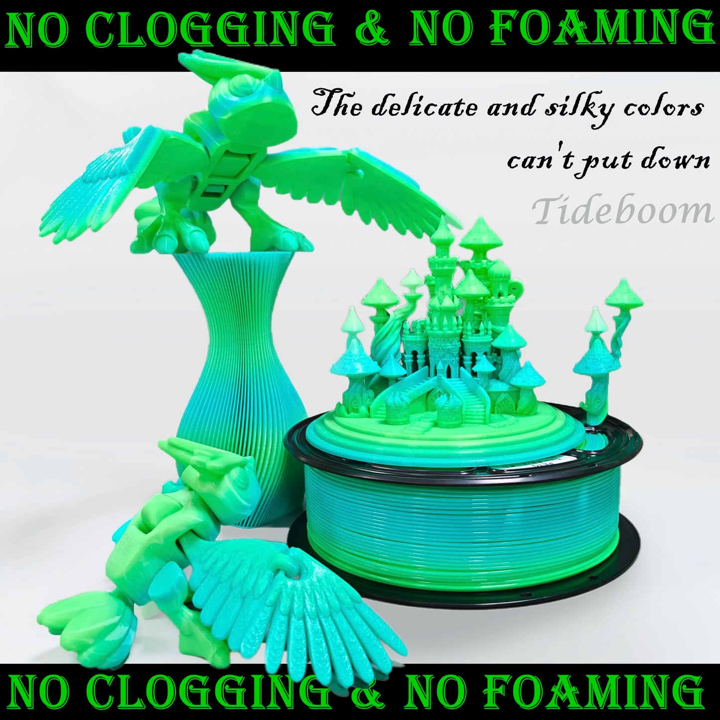 EZ Tideboom PETG Filament 3D Printing Materials 1KG Eco-Friendly 3D Printer Petg Filament  Good Toughness Colorful Petg 필라멘트
