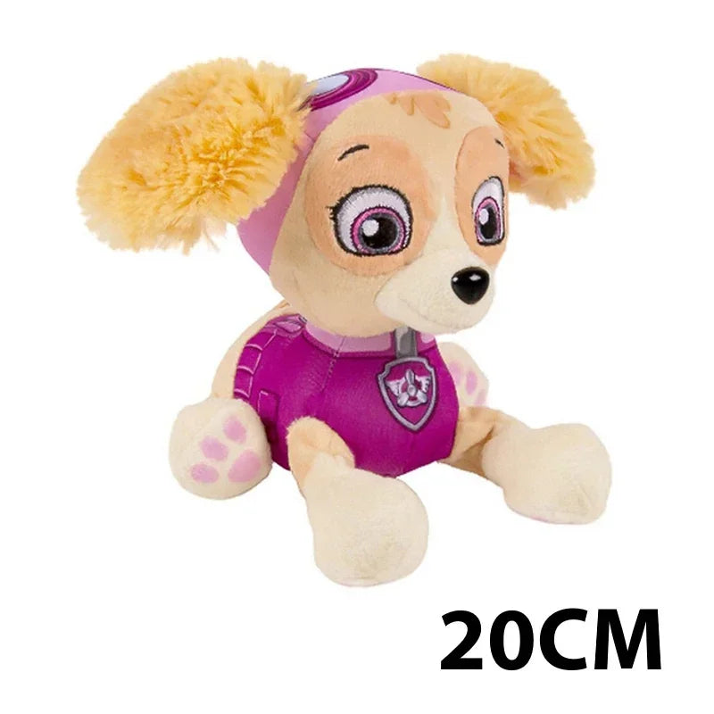 EZ Paw Patrol Plush Doll Chase Rock Animal Dog Cartoon Model Action Figures Movies Peripherals Children Birthday Gift