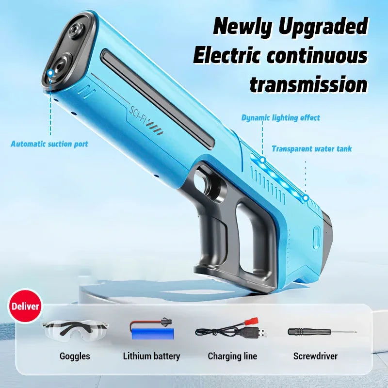 EZ Electric Water Guns For Adults Powerful Squirt Automatic Water Suction Water Blasters Summer Outdoor Beach Toy For boys Kid Gift