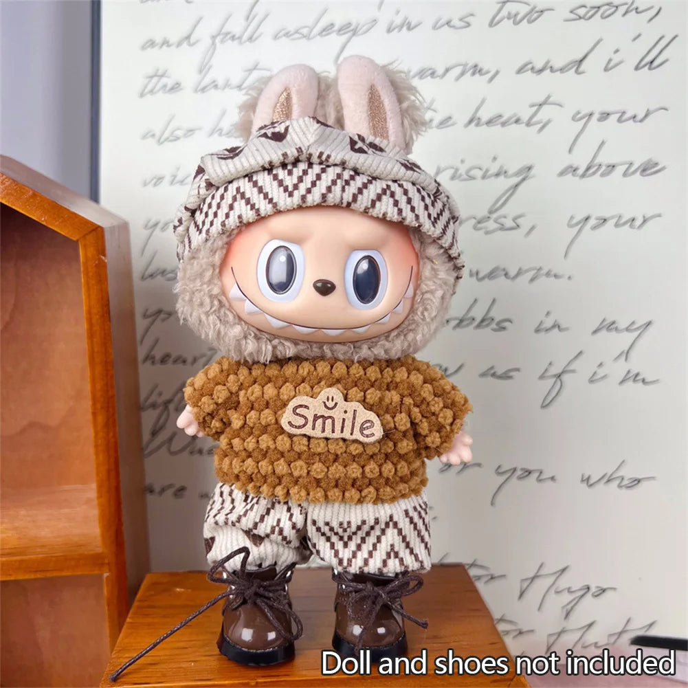 EZ For 17cm Labubu Set High-Quality Clothes Set Multiple Styles Doll Accessories Labubu Clothes