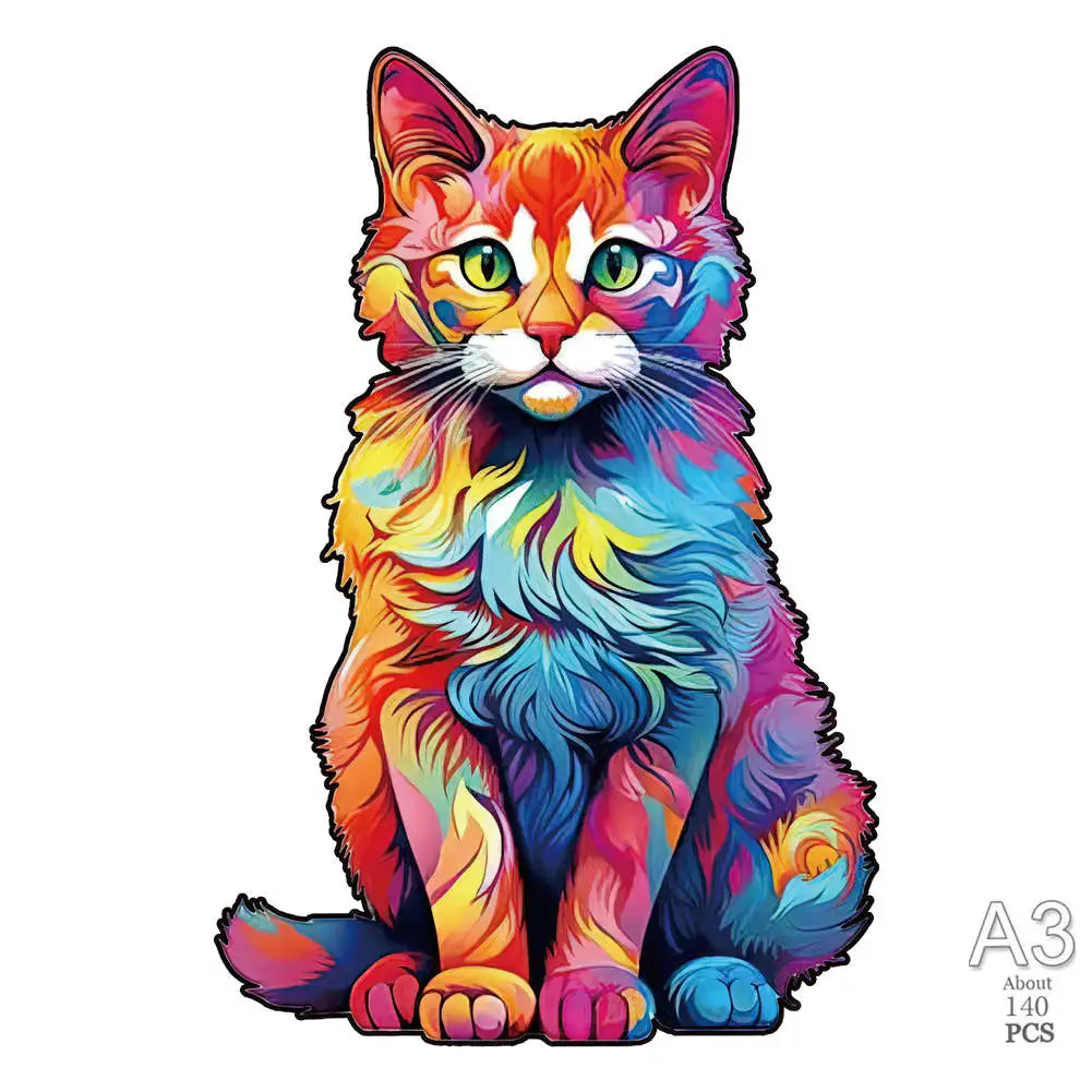 EZ Adult Animal Wooden Puzzle Round Peacock and Bird Wooden Puzzle Children's Puzzle Toy Festival Gift Fox Shape Jigsaw Puzzles