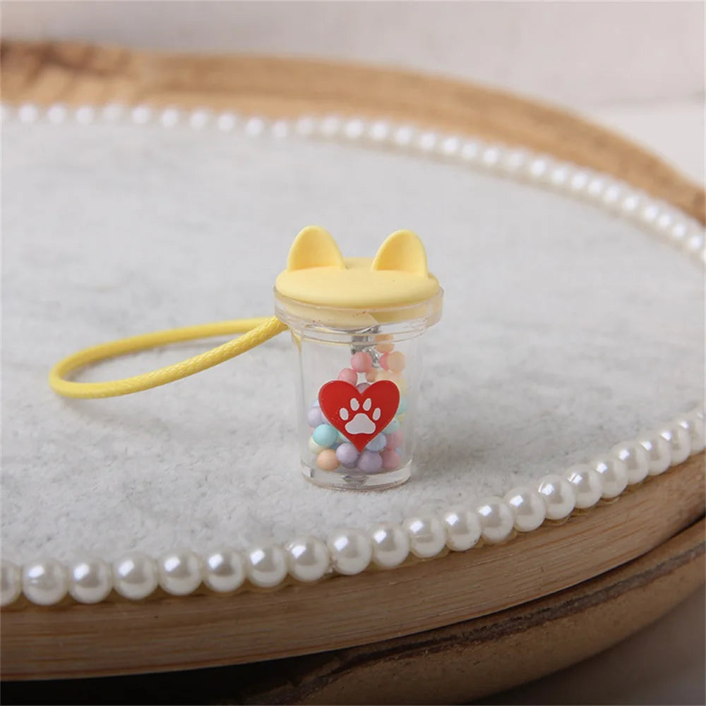 Mini Doll Kettle Pendant Transparent Water Cup for OB11 Dollhouse Scene Accessories BJD Dress Up Toys