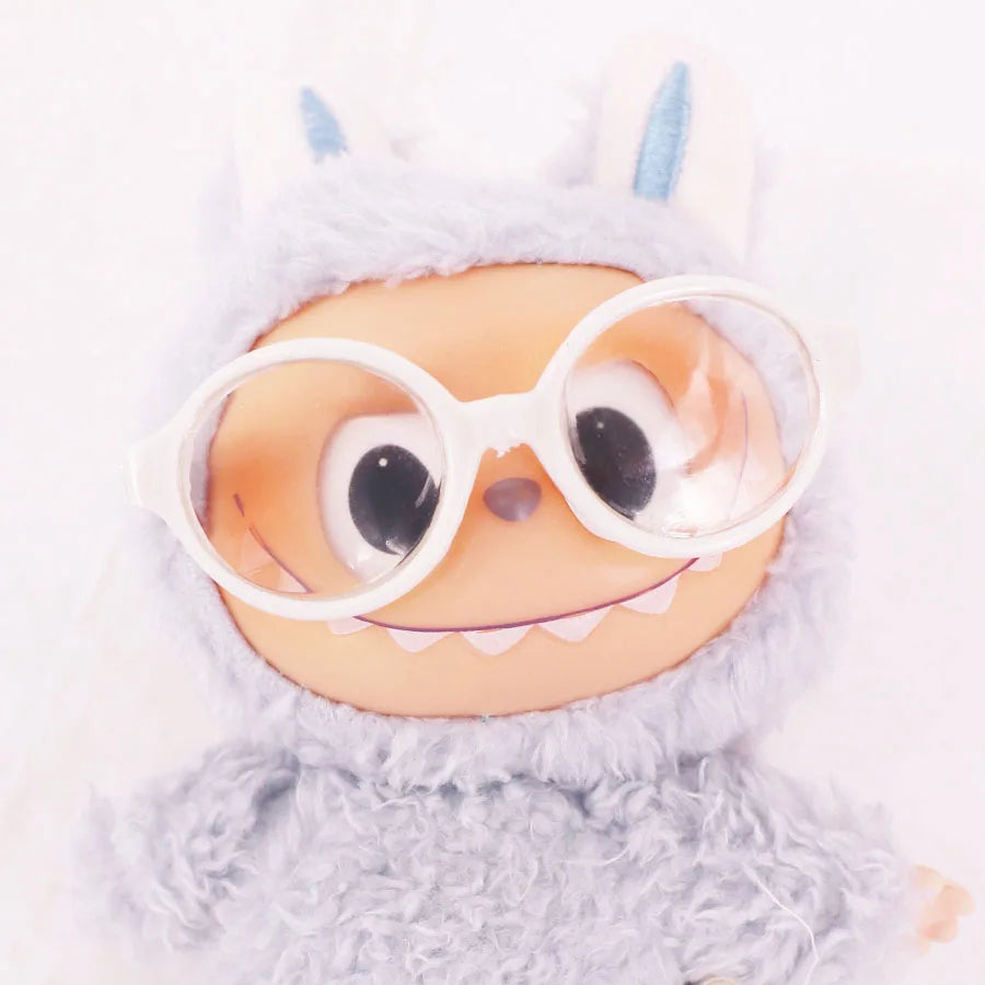 EZ For 15-17cm Labubu Doll Clothes Dress Hair Band Canvas Shoe Accessories Kpop Idol EXO Clothing Labubu Decoration Glasses,Gift