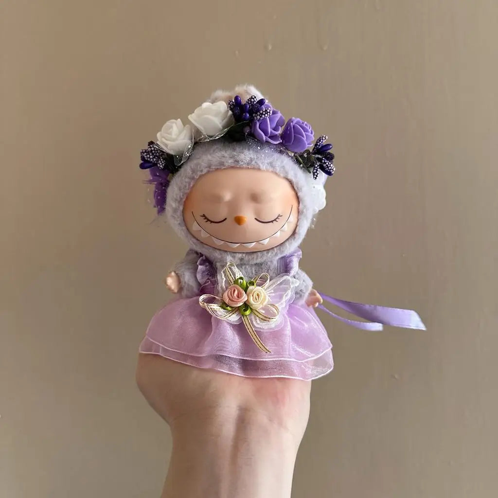 EZ Mini Doll'S Clothes Outfit Accessories For 15-17cm Ropa Labubu and 10cm cotton doll Princess style strap skirt Clothing