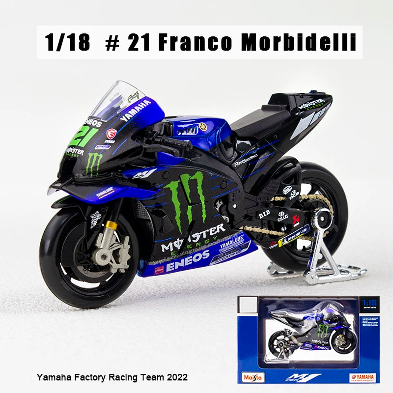 EZ Maisto 1:18 2022 Ducati Pramac Racing #5 Zarco #89 Martin Licensed Simulation Alloy Motorcycle Model Colle Yamaha