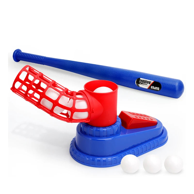 EZ Baseball Ball Toys Backyard Outdoor Sports Toy Adjustable Automatic Pitching Baseball Machine Games Sets Birthday Kids Boy Gift