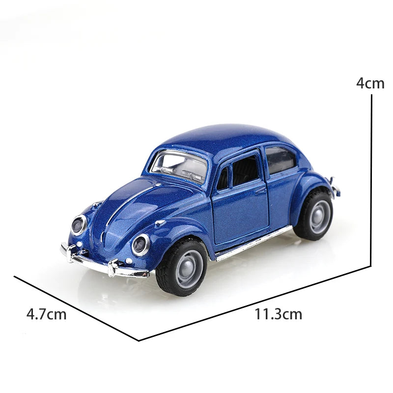 EZ (bagged)1:38 Classical Cute Beettle, Alloy Model Car, Simulated vehicle, children's alloy car, boy's toy model, car ornaments