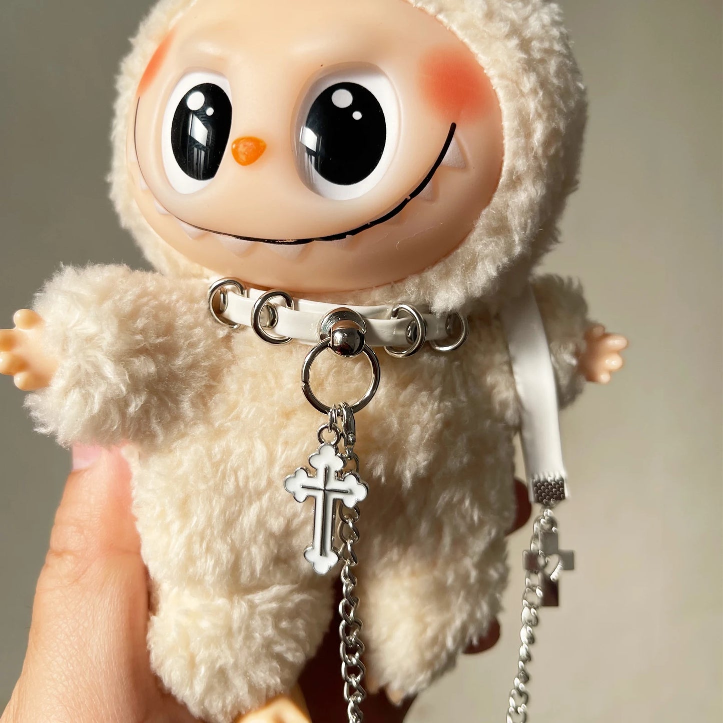EZ 17cm Labubu Accessories Doll Neck Choker Leadrope for 6.5inch Labubu Cotton Doll Accessories (Neck circumference 12.5cm-15cm)