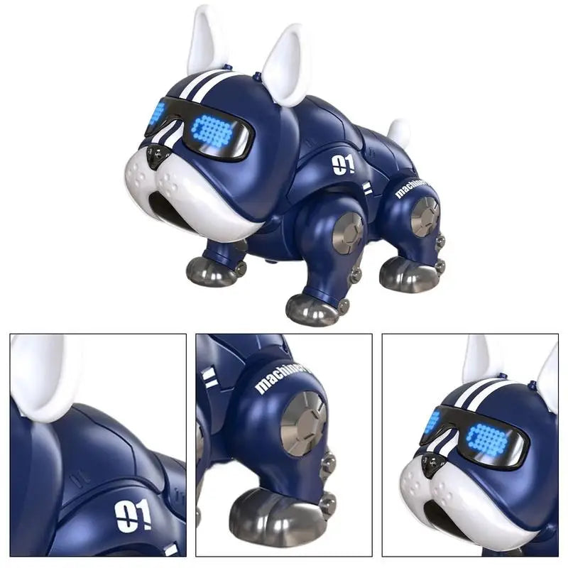 EZ Dance Music Bulldog Robot Intelligent Interactive Dog With Light Toys For Children Kids Early Education Baby Toy Boys Girl