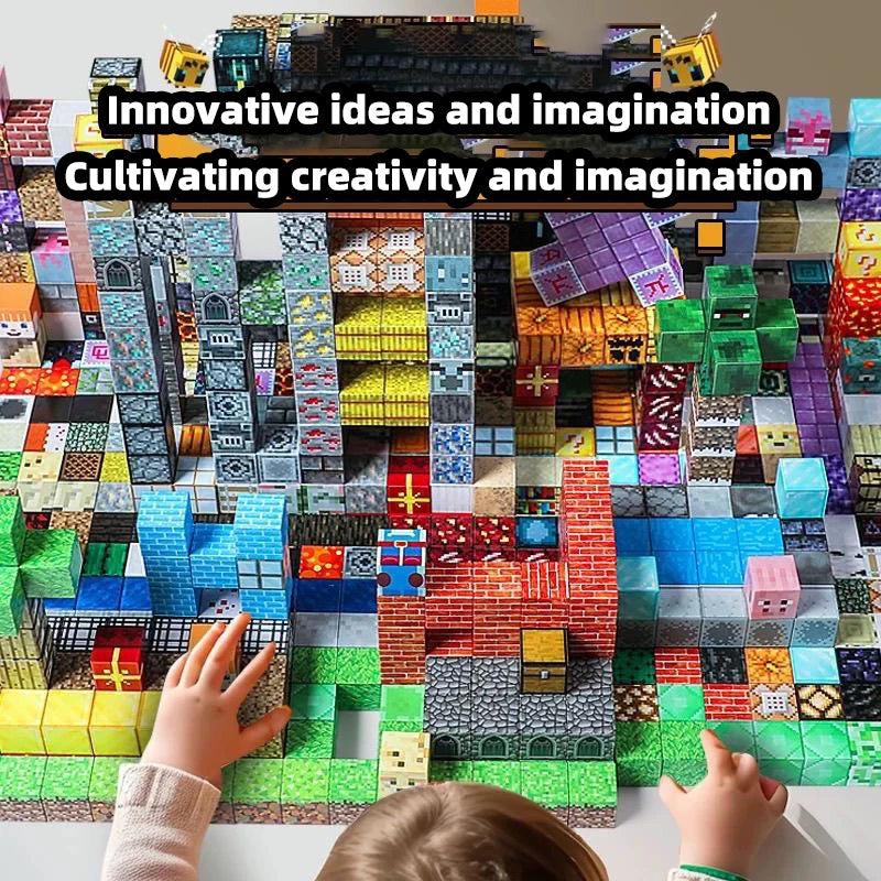 EZ Magnetic building blocks toy storage box set - DIY assembly toys for children - building blocks for playing with tables