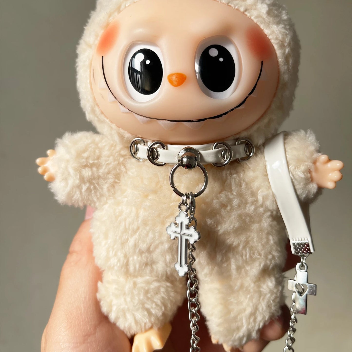 EZ 17cm Labubu Accessories Doll Neck Choker Leadrope for 6.5inch Labubu Cotton Doll Accessories (Neck circumference 12.5cm-15cm)