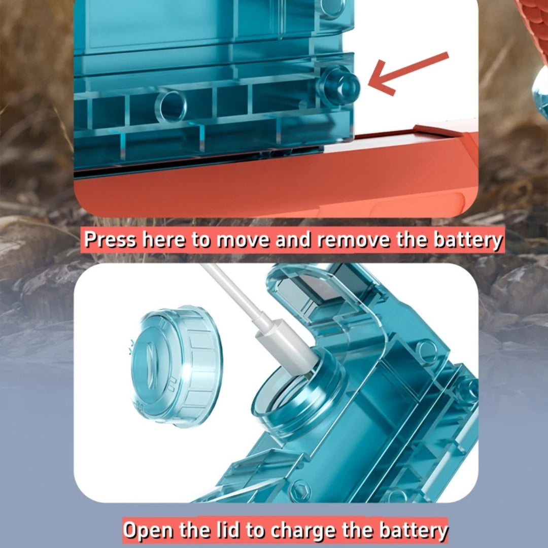 EZ Automatic Desert Eagle Water Gun Toys Electric Shooting Flashing Lights Battle Water Pistol Spray Outdoor Pool Toys for Boy Gift