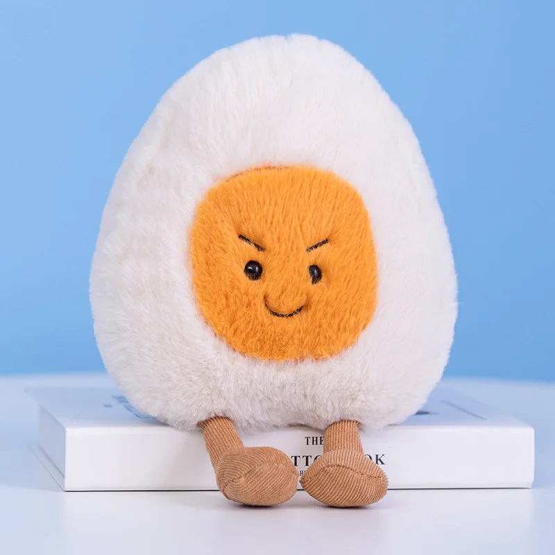 EZ New Cartoon Egg Stuffed Toy Expression Food Bread Toast Series Breakfast Doll Fun Decoration Pillow Baby Comfort Doll Xmas Gifts