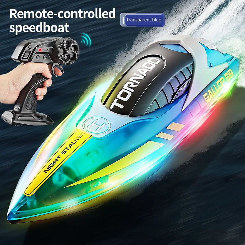 EZ HJ819 RC Boat 2.4Ghz 15km/h High-Speed Remote Control Racing Ship Water Speed Boat Children Model Toy