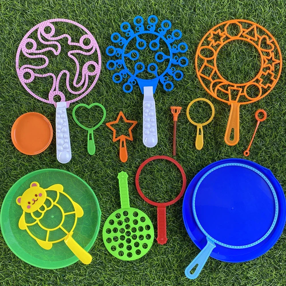 EZ Bubble Machine Blowing Bubble Tool Soap Bubble Maker Blower Set Big Bubble Dish Outdoor Funny Gift Toys For Children Bubble Wand