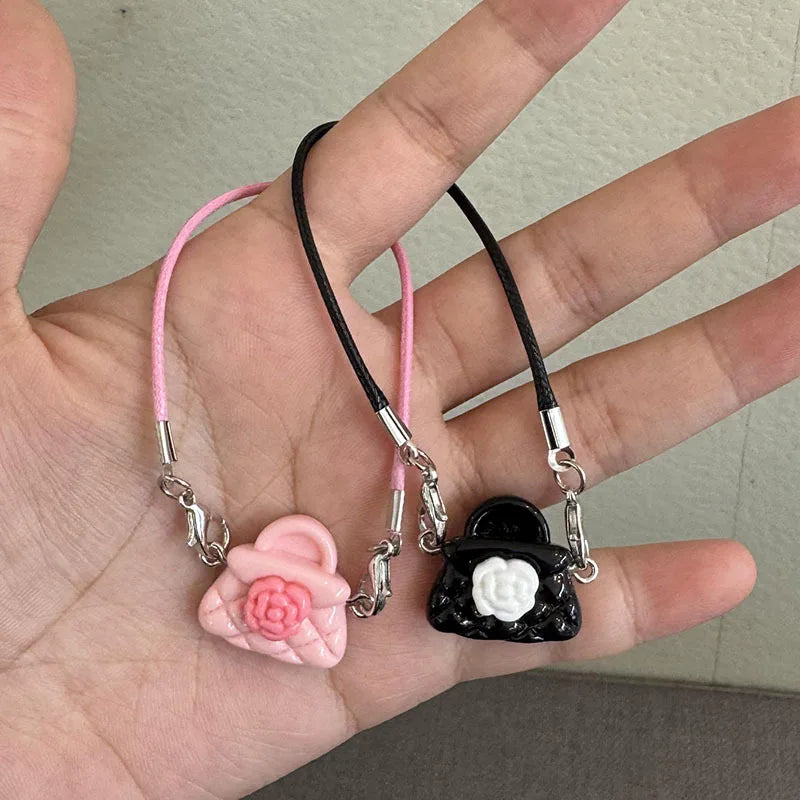 EZ Labubu Mini Doll bag Dress Up Plush Toy for 17cm Labubu Accessories Dollhouse Hanging Neck Accessories Key Chain schoolbag Penda