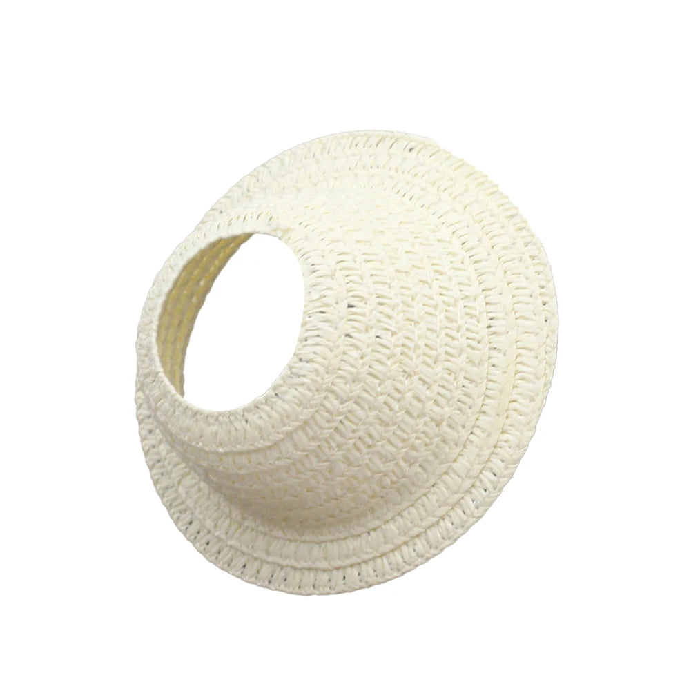 EZ For Sitting Party Labubu Hat Open Top Straw Hat Woven Hat  Labubu party clothing accessories countryside style Labubu outfit
