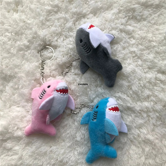 EZ 3Colors- 8CM Shark Plush Toy , Small Accessories Plush Shark Doll
