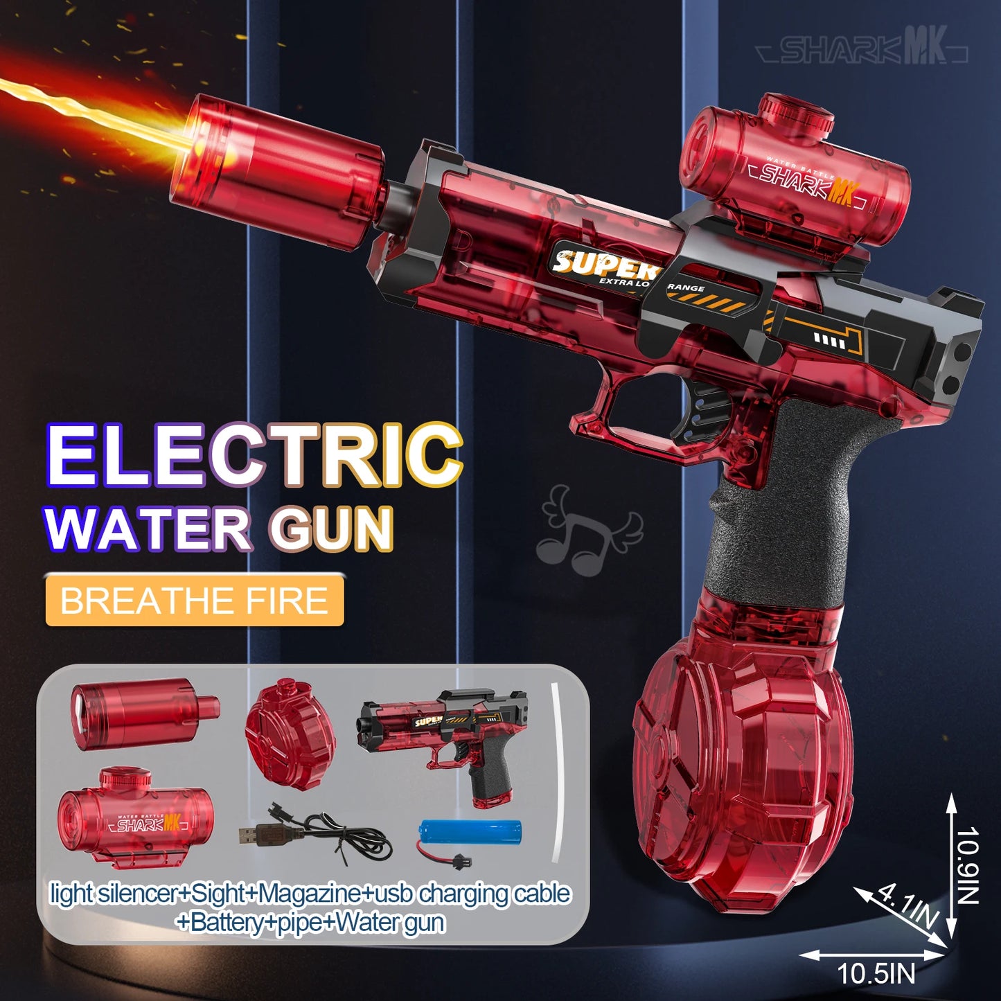 EZ Children High Pressure Electric Water Gun Toys Summer Outdoor Beach Pool Garden Fight Games Kids Automatic Bursts Watergun Gifts