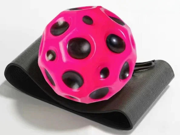 EZ High Elastic Decompression Moon Stone Ball with Rebound Rope for Kids and Seniors Fun Stress Relief Outdoor Fitness Toy