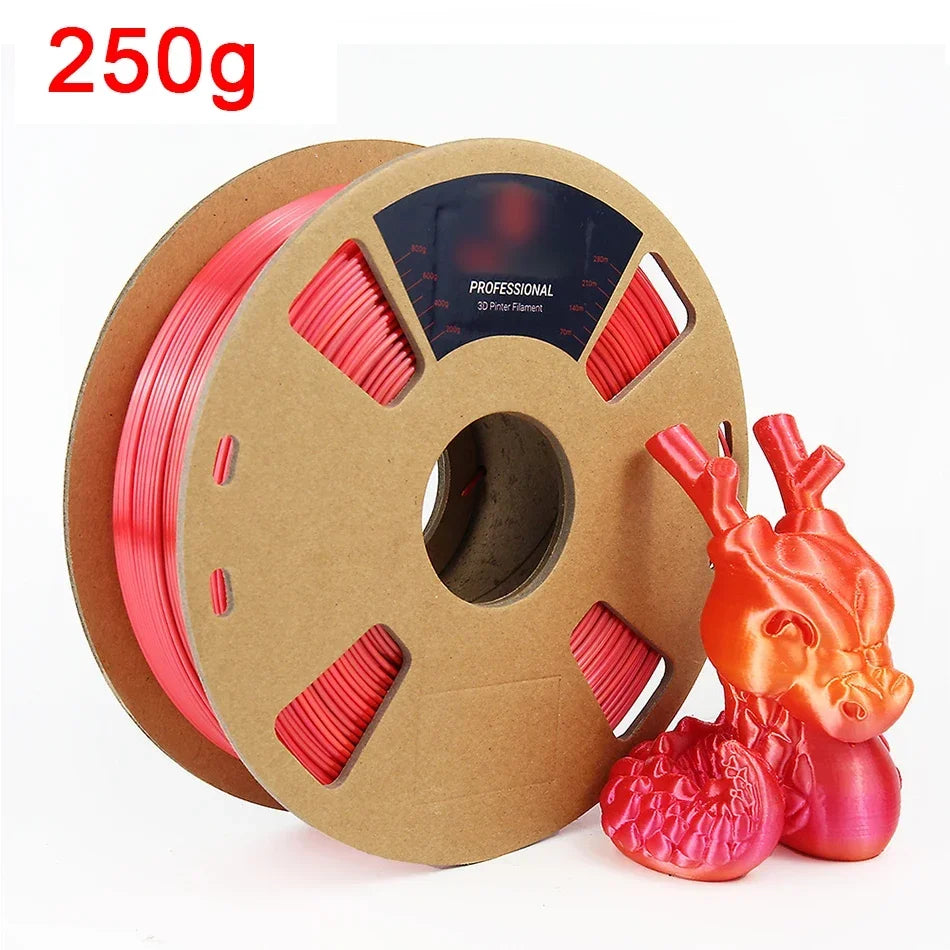 EZ 3D Printer Filament Rainbow Silk PLA 1.75mm Dual/Triple Gradient Extrudeuse Filament 3D Printing Material 250/200g