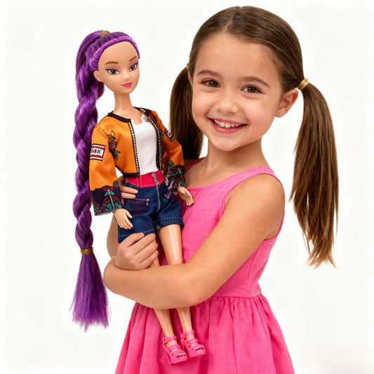 EZ HOT Doll Toys Kpop Demon Hunters Action Figure Toy Rumi Mira Zoey Beautiful Princess Baby Girl Dolls Plastic DIY Toy for Girls