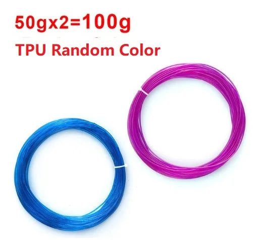EZ Flexible Filament TPU 1.75mm 200g Translucent Filament Soft 95A TPU FDM 3D Printer Material Glow In The Dark Filament Rainbow
