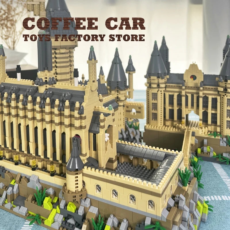 EZ Creative Magic School Model Diamond Bricks Sets Medieval Castle MOC Building Blocks DIY Plastic Toys Adult Kids Christmas Gifts