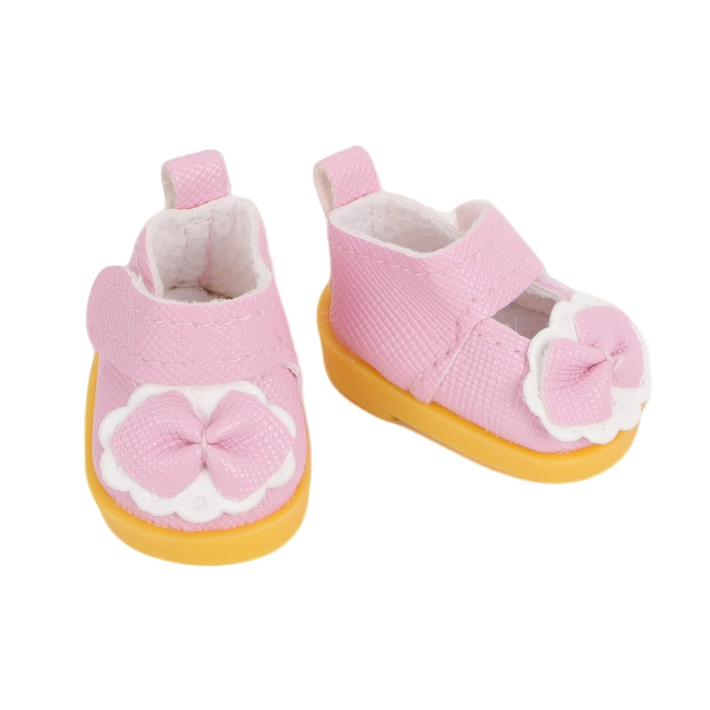 EZ 3.8cm Shoes For 17cm Labubu Dolls Cute Lovely Bowknot Mini Shoes For V1 V2 Labubu Dolls Cotton Doll Toy Accessories Girl's Gift