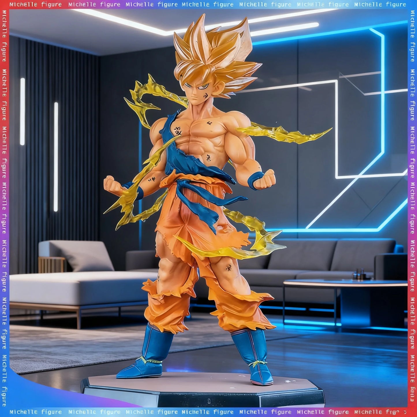 EZ Hot anime Dragon Ball Son Wukong Super Saiyan Doll Wukong DBZ Action Doll Model Desktop Decoration Ornament Gift Collection Doll