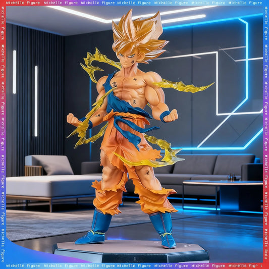 EZ Hot anime Dragon Ball Son Wukong Super Saiyan Doll Wukong DBZ Action Doll Model Desktop Decoration Ornament Gift Collection Doll