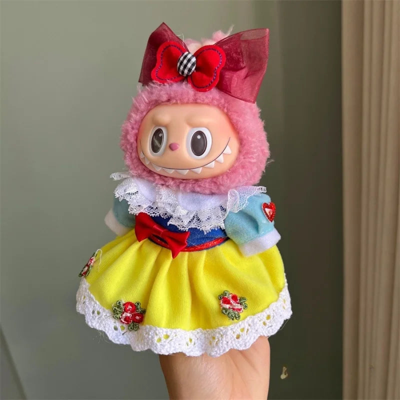 EZ Mini Plush Doll Clothes Outfit Accessories for 17cm Labubu V1 V2 and Multiple Series - The Perfect Attire for Your Doll