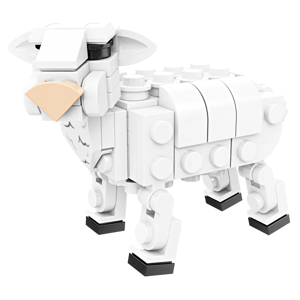EZ Animals Figures Fox Kangaroo Giraffe Figure Model Building Blocks Kits Toys For Children Wild Animal Kids Gifts