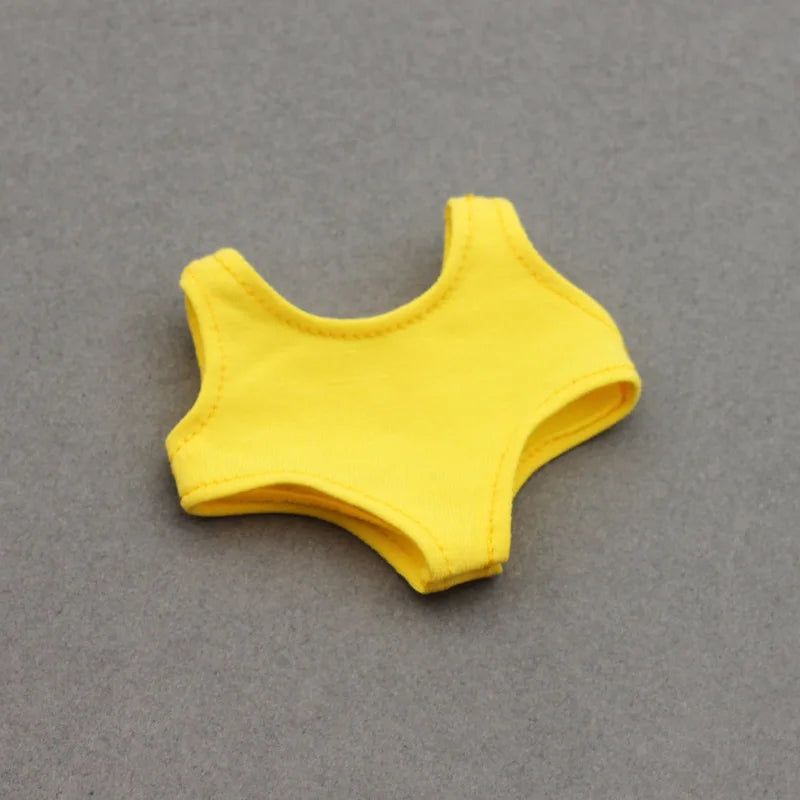 EZ 15/17cm Labubu Doll Clothes Strawberry Orange Bikini Set Beach Swimsuit Outfit Accessories