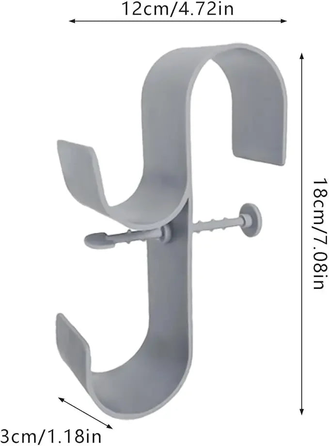 EZ Poolside Pool Leaf Skimmer Net Holder  Above Ground Pool Pole Hange Adjustable Telescopic Swimming Pole Hooks  Accessories