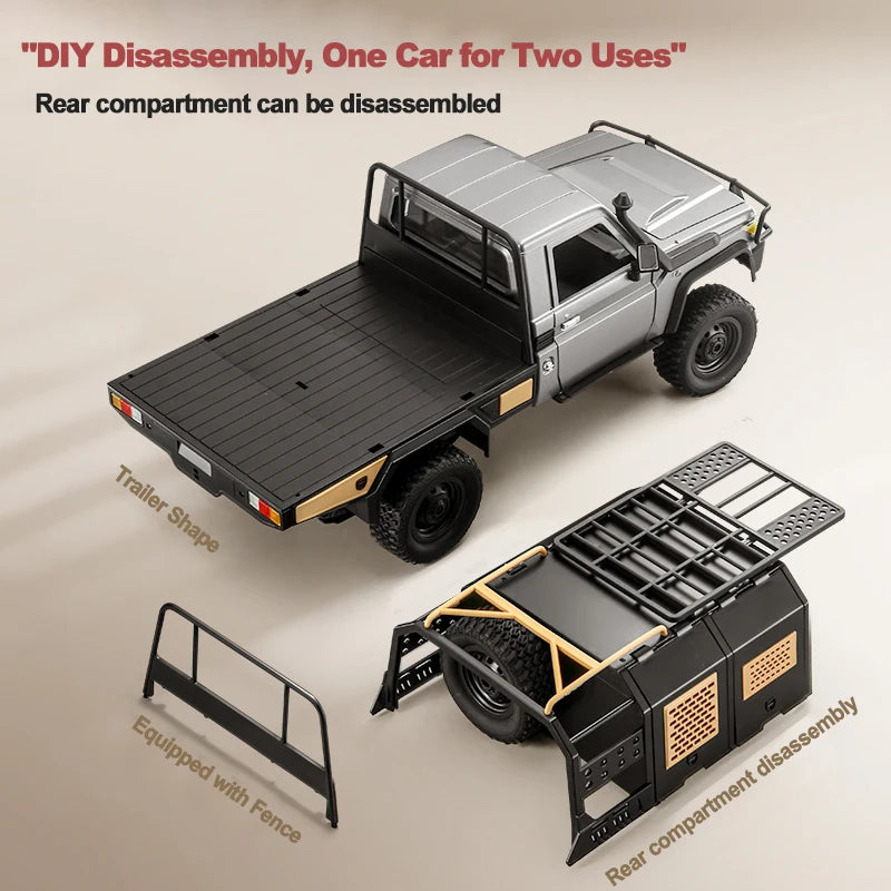 EZ MN82S RC Crawler 1/12 Full Scale LC79 RC Pickup Short Truck 4WD Remote Control Climbing Off-road Car Toys for Kids Adults Gifts
