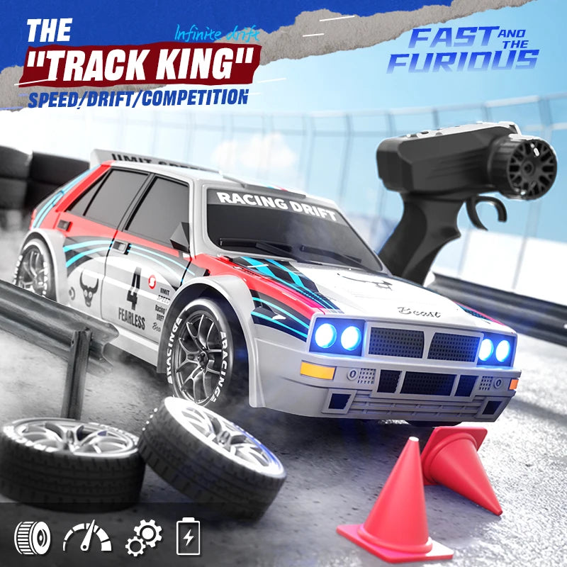 EZ New RC Raceway Drift Car SG204 PRO 1:24 20KM/H 4WD High speed Racing With LED Car Monster Truck for Kids Boy Festival Toys Gifts