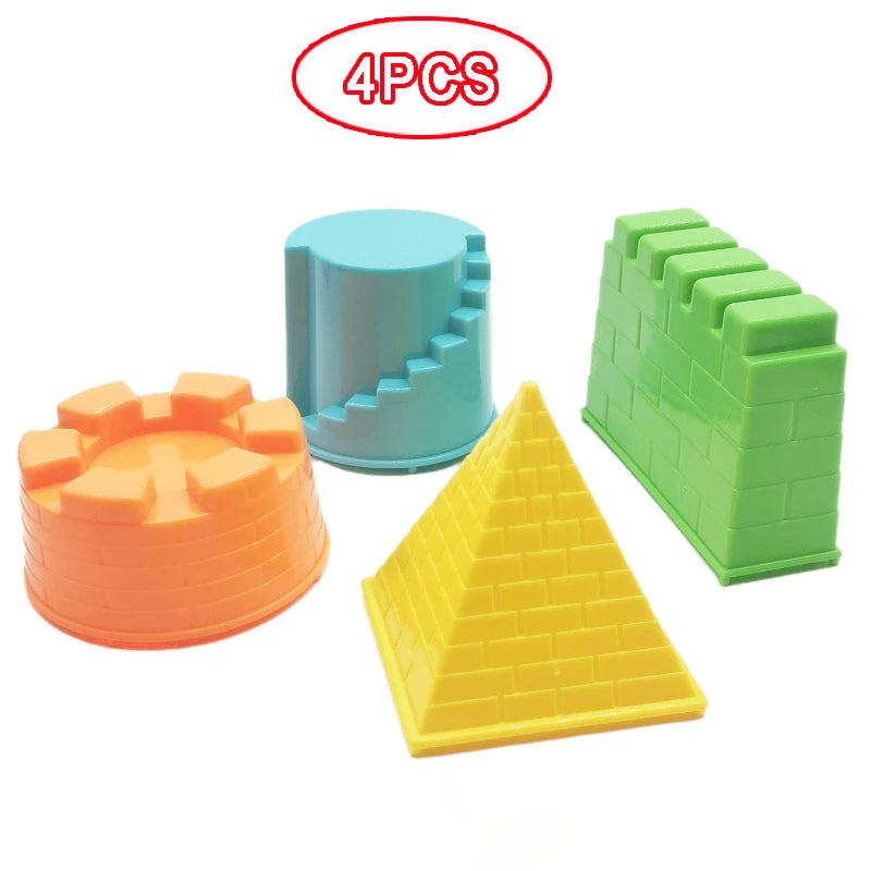 EZ Kids Water Play Beach Toys Sandbox Mold Set Shovel Castle Building Wall Honeycomb Briquette Mold Summer Outdoor Sand Play Game