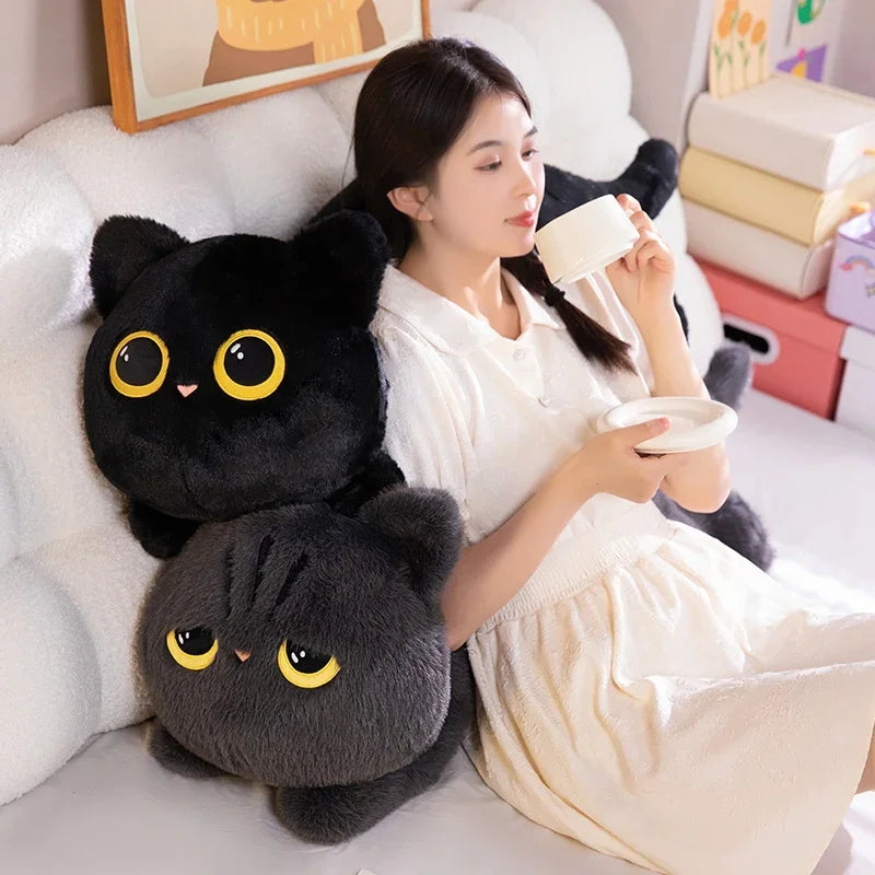 EZ New Cute Cat Lying Doll Plush Sofa Pillow Kawaii Cartoon Animal Gift Stuffed Toy Office Home Sleep Decor Valentine's Day