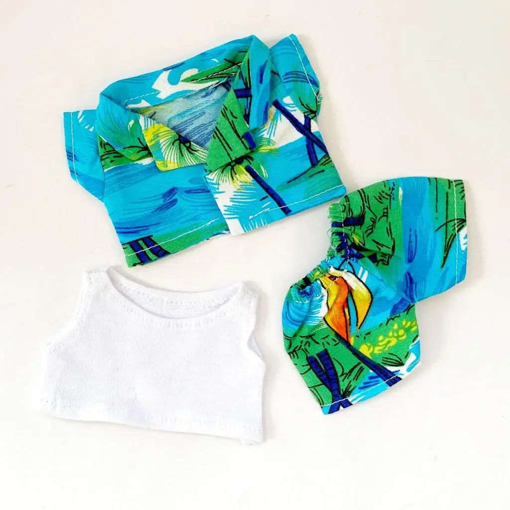 EZ Hawaii Summer Beach Style Clothes For labubu 3.0 v1/v2/v3 clothes outfits For Ropa labubu Doll Clothes Accessories