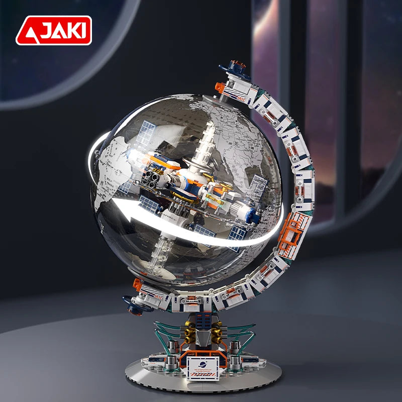 EZ CK003 Space Tide Play series Dawn Dawn Globe collectible grade building blocks assembled adult student educational toys