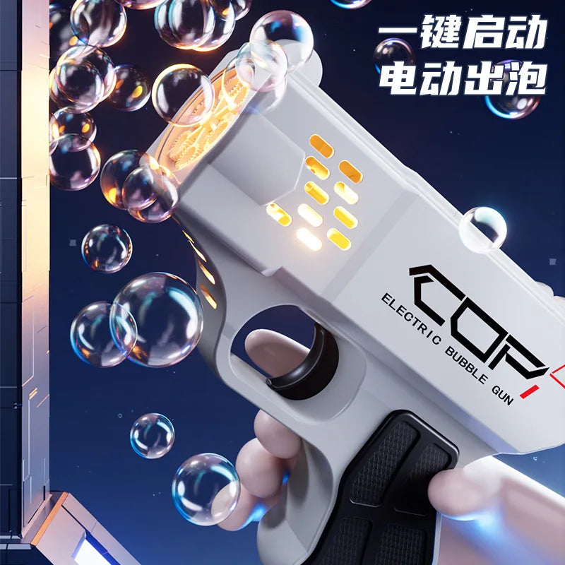 EZ New bubble machine pistol toy usb rechargeable hand-held automatic children hand-held bubble machine.