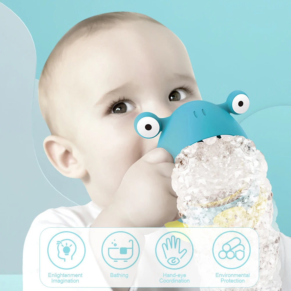 EZ Bathtub Soap Machine Blowing Bubble Baby Bath Toys Cute Cartoon Shark And Crab Bathroom Swimming Pool Toys Outdoor Foam Maker