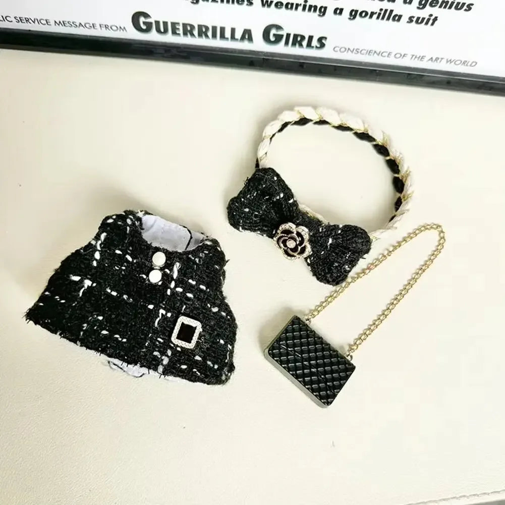 EZ Cute Labubu Doll Clothes Outfit Accessories Classic Dress Set for 17CM V2 Mini Dolls Clothing Girl Kid Gift Labubu Ropa