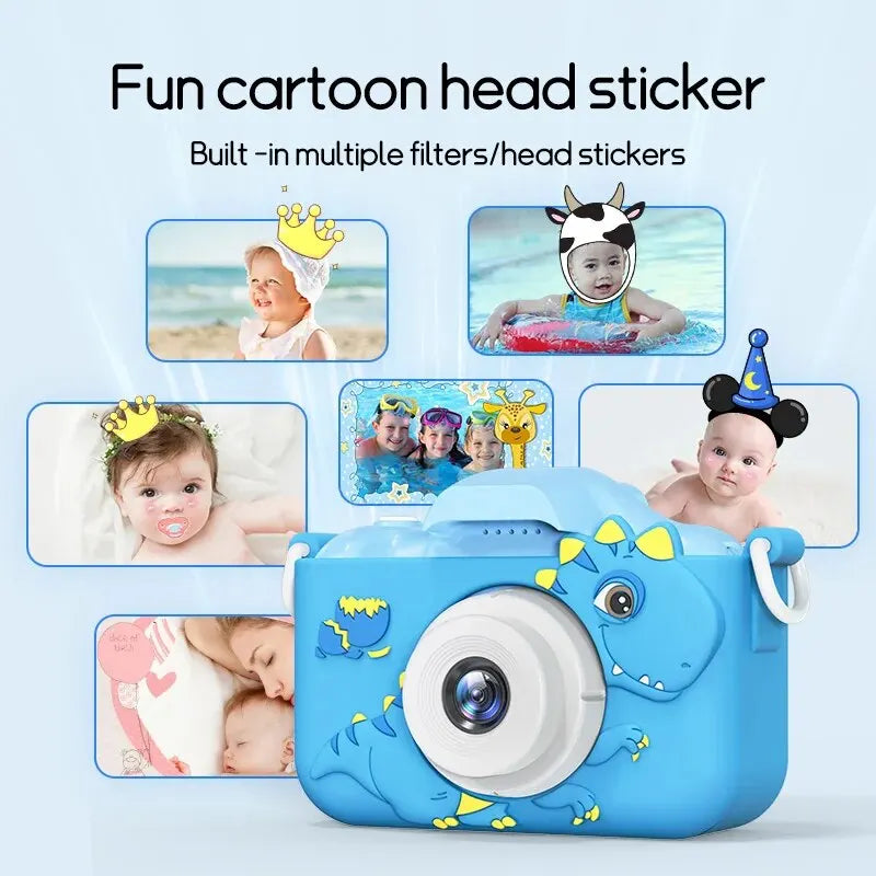 EZ Digital Kids Cameras Toys Mini Children Camera 1080P HD 8x Zoom Dual Camera Boys Girls Birthday Gifts Outdoor Photography Toy