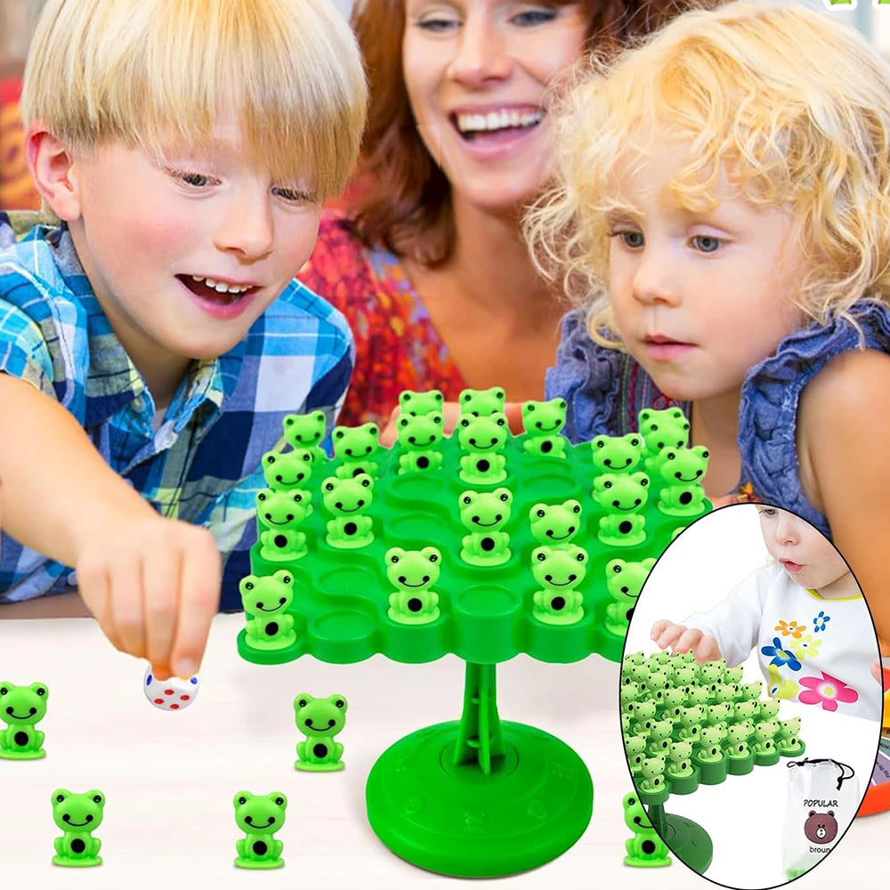 EZ Fun Frog Balance Tree Children Montessori Math Toys Balancing Board Game Parent-child Interaction Tabletop Balance Game Toy Gift