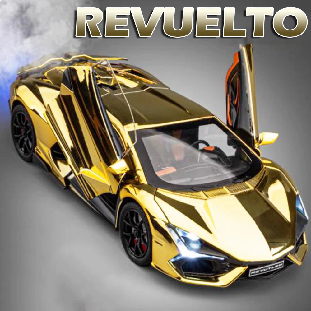 EZ 1:24 Scale Revuelto Miniature Model Toy Sports Cars Alloy Diecast Supercars Sound Light Doors